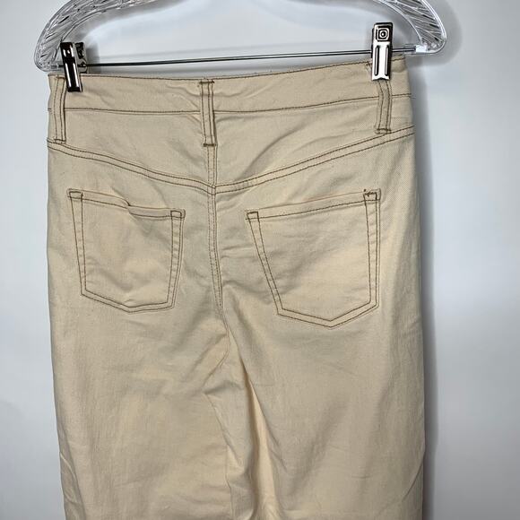 Wild Fable Cream Distressed High Rise Skater Jeans Sz 4 - Picture 7 of 11